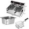 Costway 3400W Electric Countertop Deep Fryer Dual Tank Home Steel